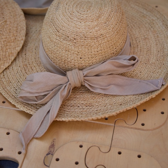 Vintage The Scala Collection Straw & Cotton Summer Hats Set Of 3 main image 6